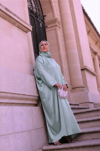 ABAYA SAGE WITH SCARF