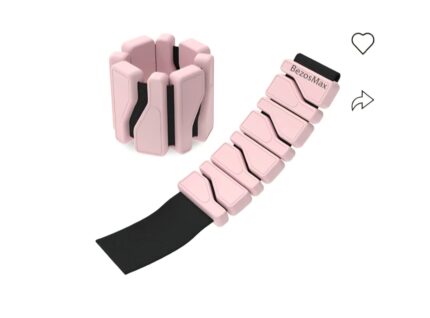 Wrist Ankle Weights, Adjustable Silicone Weighted Bangles, Sweat-Proof Stainless Steel Inserts